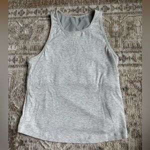 Vuori Ribbed Gray Tank Top | Lightweight Athletic Lounge Wear